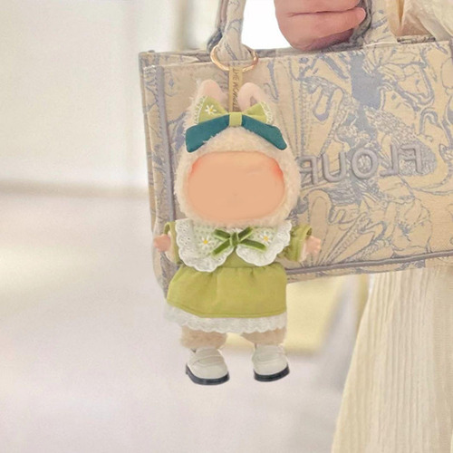 Vestido De Muñeca De Felpa Con Lazo Para El Pelo, Traje De