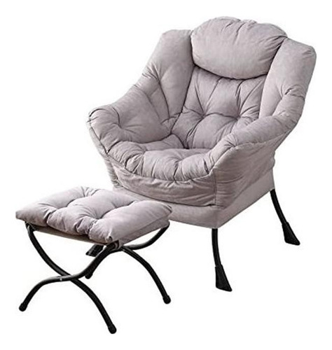 Welnow Lazy Chair Con Otomana, Moderno Sillón Con Repo