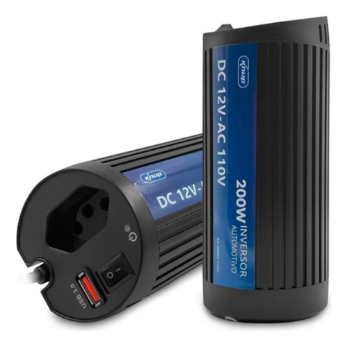 Inversor Carro 12v Acendedor P/ Tomada 110v Conversor + Usb