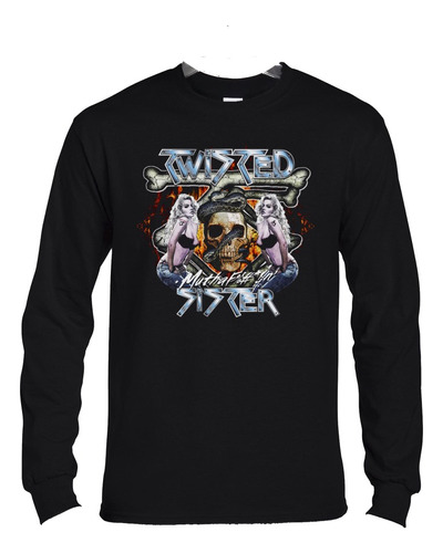 Polera Ml Twisted Sister Twisted Mutha Sister Rock Abominatr