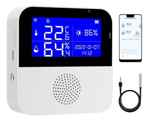 Monitor De Humedad De Temperatura Wifi: Higrómetro Termómetr