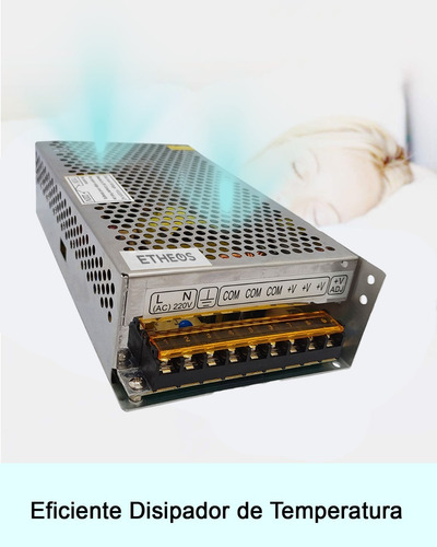 Imagen 5 de 10 de Fuente Cámara De Seguridad Cctv 12v 20a Switching Estéreo