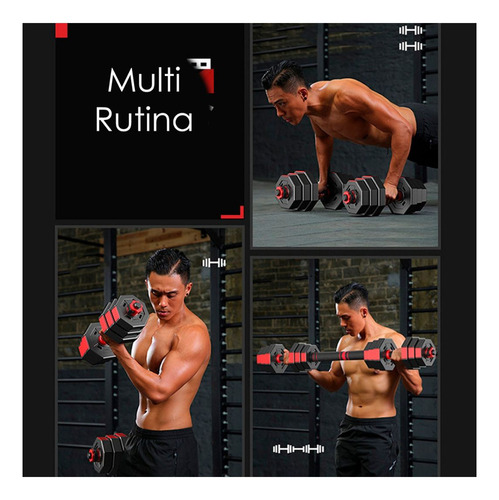Set Mancuernas Pesas Ajustables 40kg Fitness Hexagonal