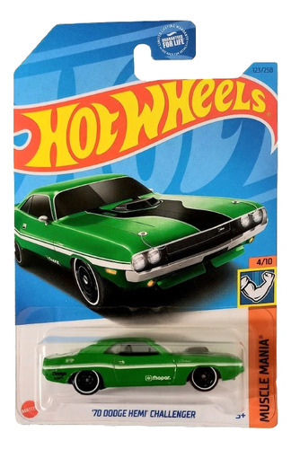 70 Dodge Hemi Challenger Verde Hot Wheels F23 Ta