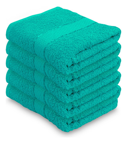 Gila Toalla Para Manos De Algodón Essentials I Paquete De 5 Color Menta Lisa