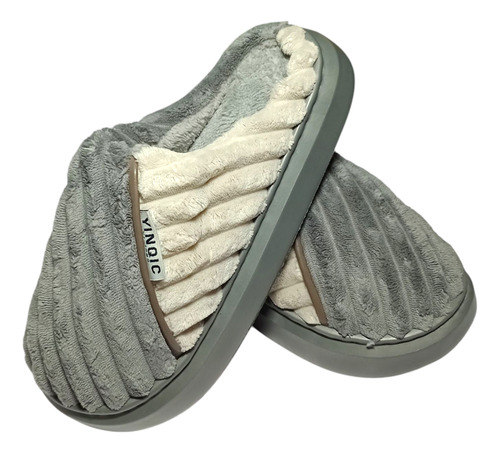 Pantuflas Hombre Con Corderito Suave Y Ultra Liviana