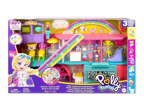 Boneca Polly Pocket Shopping Center Com 30 Acessórios Mattel