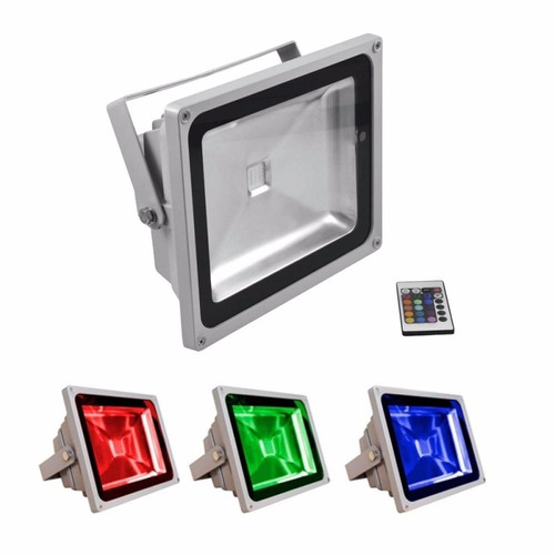 Foco Reflector Led Rgb 50w Colores Envio Gratis Metinca