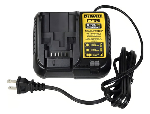 Cargador P/baterías 12v/20v Max Lithium Ion Dcb107 Dewalt