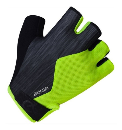 Imagem 2 de 4 de Luva Ciclismo Com Gel Dedo Curto Bike Damatta Flames Fluor