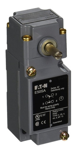Imagen 1 de 3 de E50ar1 Eaton Interruptor De Limite 60a 600v Dpst 1no Spst Nc