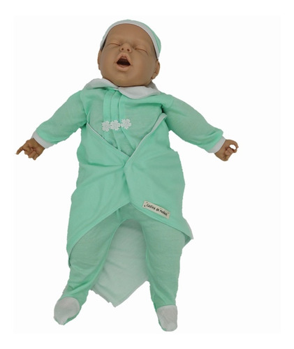 Imagen 1 de 5 de Bebote Reborn Bebe Real Dormidito Gorrito Chupete Y Mantita