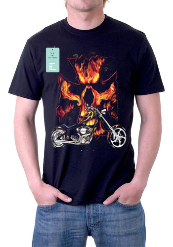 Full Weight Arts 100%cotton Manga Corta Motor Fire