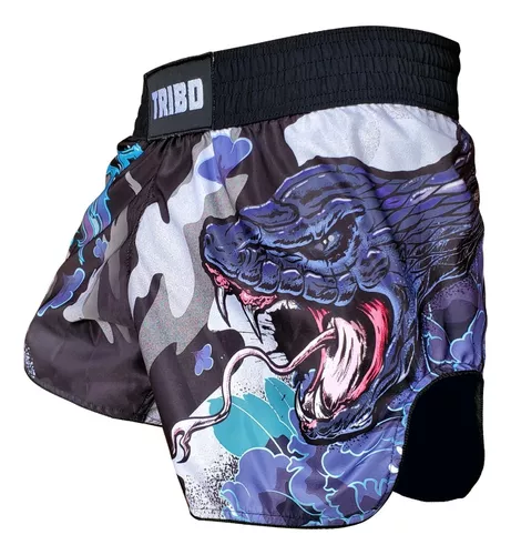 Short De Muay Thai Tribo Tigre Blanco Kick Mma Thai