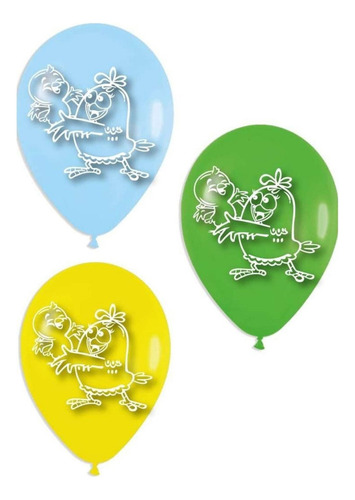 Globos Bombas Estampados X20u Gallinita Pintadita