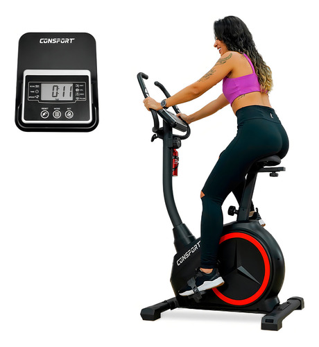 Bicicleta Ergométrica Verical para estudio, gimnasio y hogar, color negro