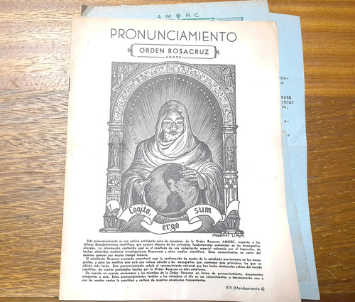 Masonería Logia Rosacruces- 2 Documentos Orig (Usado)