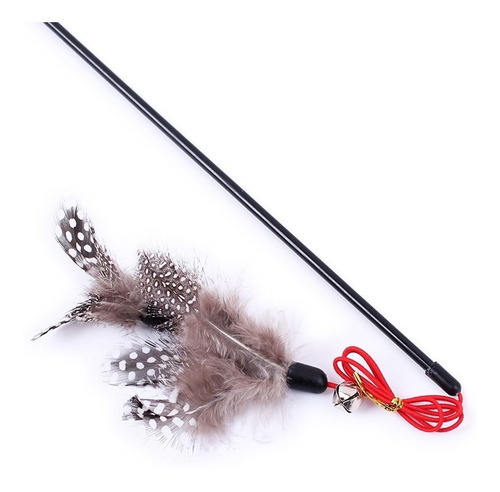 Imagen 4 de 6 de Juguete Varita Para Gatos Con Plumas Y Cascabel