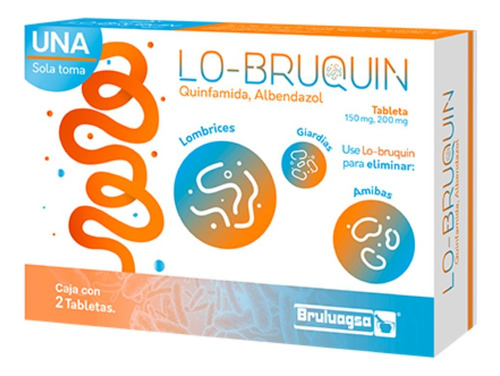 Lo-bruquin Albendazol 200 Mg Quinfamida 150 Mg  2 Tabletas