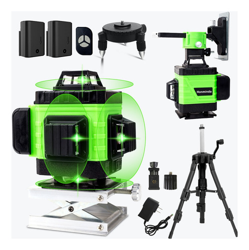 Nivel Láser Honminda 16l Verde 360° Autonivelante