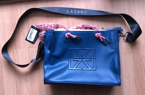 Lazaro Cartera Azul Nautica Nueva Bolsa De Tela Envio Gratis