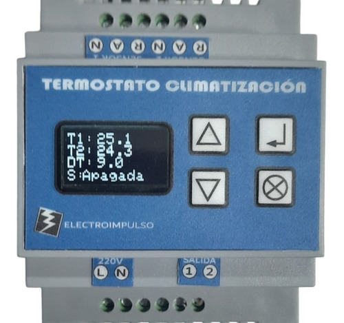 Termostato Para Climatización Con 2 Sensores Display Y Wifi