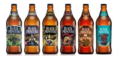 Kit 6 Cervejas Especiais Black Princess Artesanal Presente