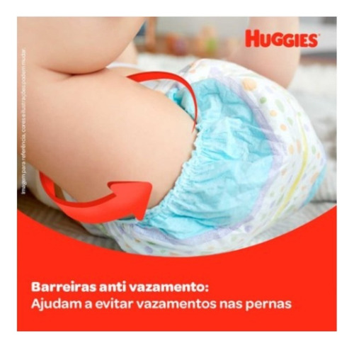 Kit Com 4 Fraldas Huggies Tripla Proteção M De 42 Unidades