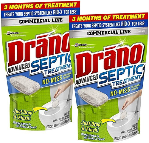 Drano Tratamiento Séptico Avanzado, Bolsas De Tanque Séptico