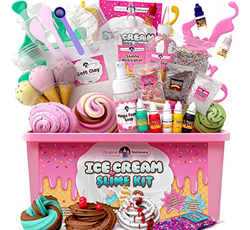 Kit De Papelería Original Fluffy Slime Para Niñas