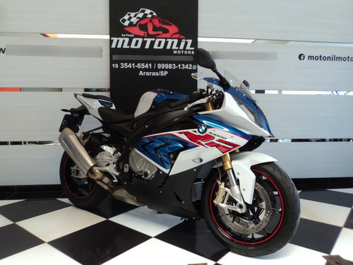 Imagem 2 de 9 de Bmw S 1000 Rr Branca Tricolor 2018