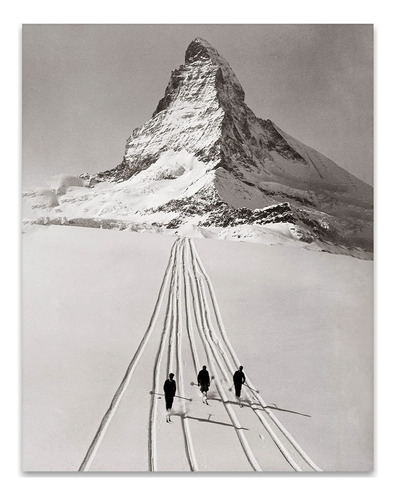 Skiing Matterhorn - Cartel De Impresin De Arte Sin Marco De