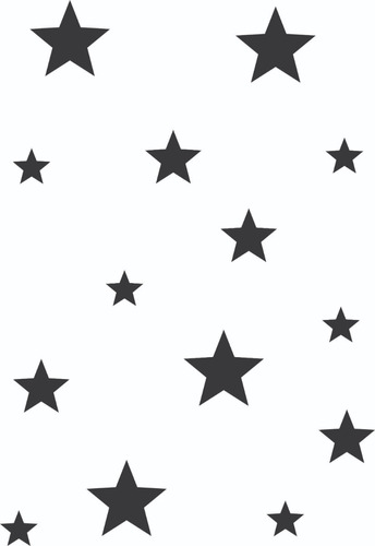 Imagem 1 de 9 de Adesivo Parede Estrelas 3 Tamanhos 4, 6 E 8cm | 30 Unidades