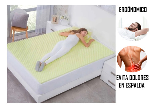 Cubre Colchón Colchoneta Ortopédica Ergonómica Matrimonial