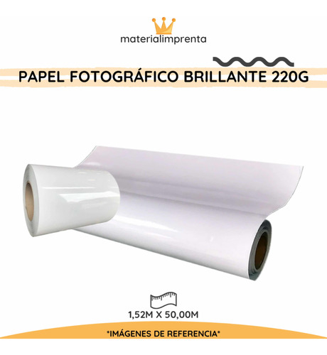 Papel Fotográfico Brillante Rollo 1,52m X 50,00m