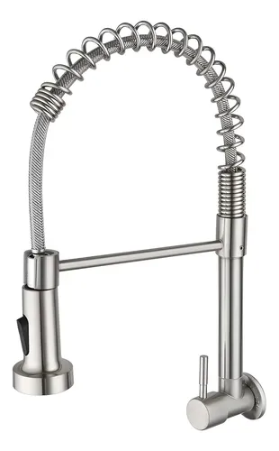 Torneira Pia De Gourmet Para Parede Flexivel Cozinha Aço Inoxidável 304 Escovada