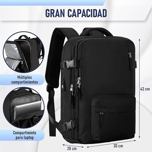 Mochila De Viaje Avión Multifuncional Gran Capacidad 40 Lts