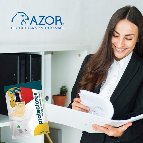 Protector De Hoja Azor Kinera Paq Con 50 Pzs Tamaño Oficio