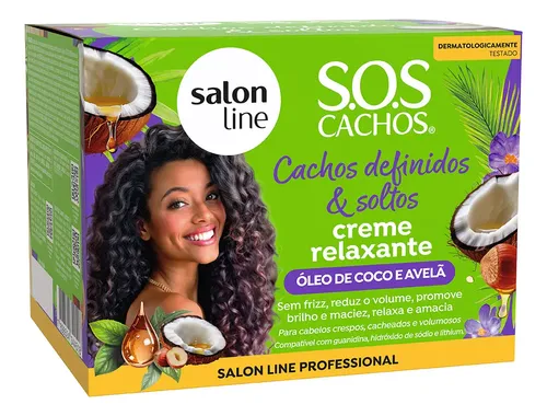 Creme Relaxante Cachos Definidos Coco E Avelã Salon Line