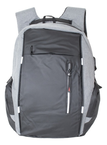 Mochila P/laptop Anti Robo Gris