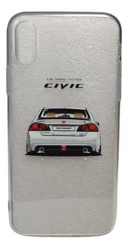 Funda Forro Carros Honda Civic Transparente Para iPhone