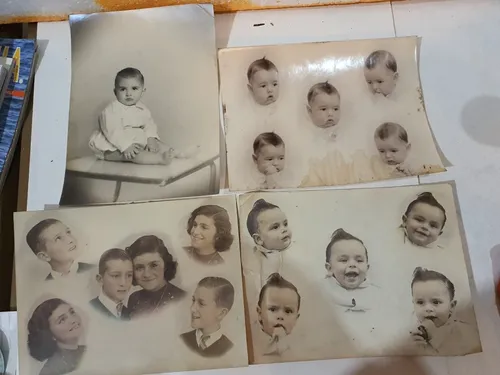 4 Antiguas Fotos Originales De Niños -18×24 Cms-046 (Usado)