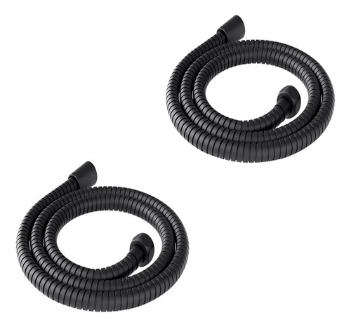 X2 Manguera Flexible Negro Mate Repuesto Ducha Extensible