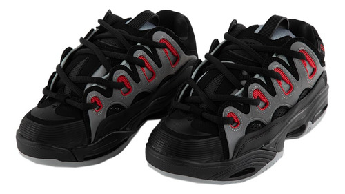 Osiris Zapato De Skate D3 Para Hombre, Negro/gris Claro/ro.