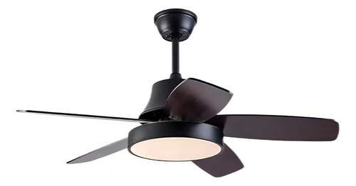 Lámpara Ventilador Techo Resee Multifunción de Madera Marrón 127V