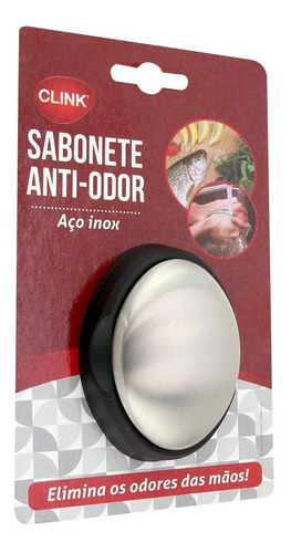 Sabonete Antiodor Em Aço Inox 6,5x4,5x2cm - Clink