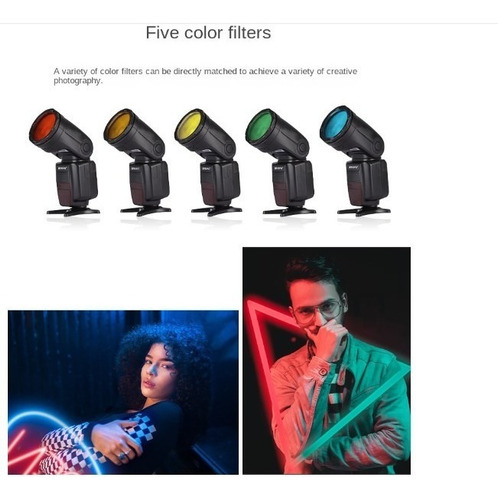 Flash P/ Canon C/ Bateria Sl3 Sl2 T100 T7 T5i T7i Triopo R1