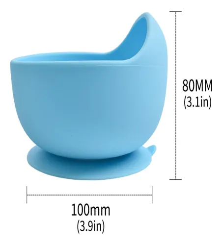 Platos De Alimentación Para Bebés De Silicona Café