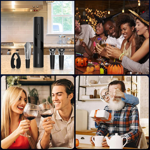Juego De Abridores De Vino Eléctrico Tebikini Automático Par