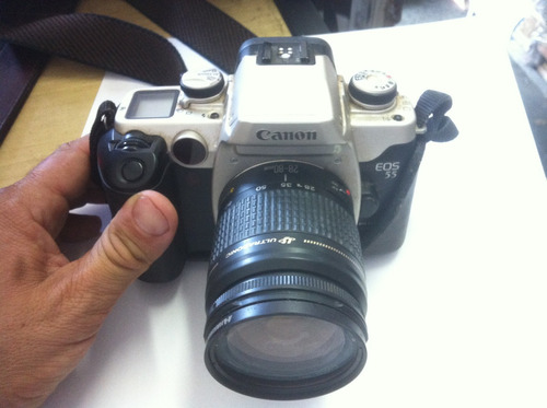 Câmera Canon Eos 55 Analógica Objetiva 28-80 Mm 